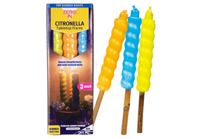 Zero In Citronella Tabletop Flares (3 pack)